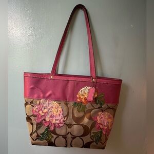 Coach bag. Brown/pink